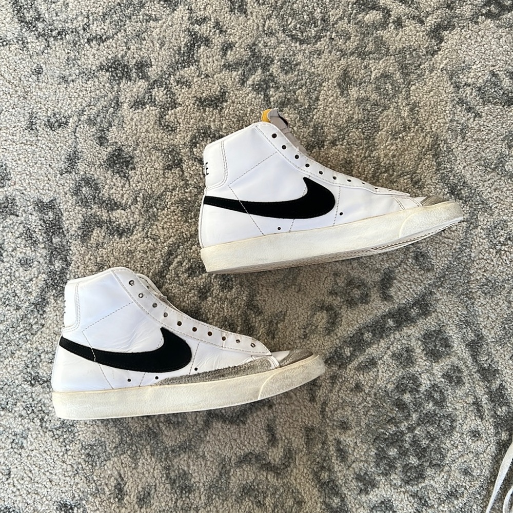 White Nike Blazers